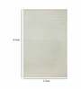 White Wool And Viscose Solid 5  x 8  Feet Hand Woven Carpet