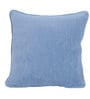 Blue Plain Solid Cotton 12 x 12 Inches Cushion Cover