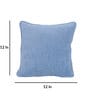 Blue Plain Solid Cotton 12 x 12 Inches Cushion Cover