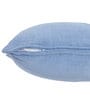 Blue Plain Solid Cotton 12 x 12 Inches Cushion Cover