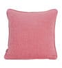 Pink Solid Cotton 16 x 16 Inches Cushion Cover
