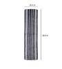 Black Striped Microfibre 3 X 2 Feet Machine Made Hallway Runner