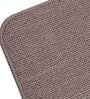 Brown Polyester 47 x 18 Inches Machine Made Floor Runner