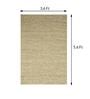 Brown Jute Solid 3  x 5  Feet Hand Woven Carpet