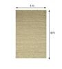 Beige Jute Solid 5  x 8  Feet Hand Woven Carpet