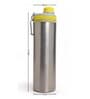 Yellow Plain Stainless Steel Sports Water Bottle with Flip Top Cap & Carry Loop, 700 ml