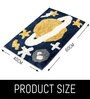 Planet Abstract Microfibre 24x16 Inches Bath Mat