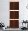 Planet Polypropylene (PP) Plastic Cabinet in Brown Finish