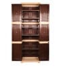 Planet Polypropylene (PP) Plastic Cabinet in Brown Finish
