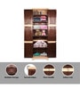 Planet Polypropylene (PP) Plastic Cabinet in Brown Finish