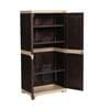 Planet Plastic Kids 2 Door Medium Wardrobe In Brown & Beige Colour