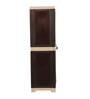 Planet Plastic Kids 2 Door Medium Wardrobe In Brown & Beige Colour