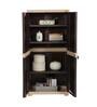Planet Plastic Kids 2 Door Medium Wardrobe In Brown & Beige Colour
