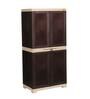 Planet Plastic Kids 2 Door Medium Wardrobe In Brown & Beige Colour