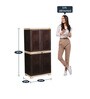 Planet Plastic Kids 2 Door Medium Wardrobe In Brown & Beige Colour