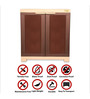 Planet Plastic Kids 1 Door Small Wardrobe In Brown & Beige Colour
