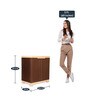 Planet Plastic Kids 1 Door Small Wardrobe In Brown & Beige Colour