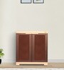 Planet Plastic Kids 1 Door Small Wardrobe In Brown & Beige Colour