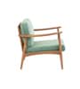 Plank Armchair in Teak Finish and Green Whisper Plank Armchair in Teak Finish and Green Whisper
