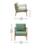 Plank Armchair in Teak Finish and Green Whisper Plank Armchair in Teak Finish and Green Whisper