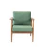Plank Armchair in Teak Finish and Green Whisper Plank Armchair in Teak Finish and Green Whisper