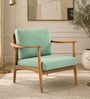 Plank Armchair in Teak Finish and Green Whisper Plank Armchair in Teak Finish and Green Whisper