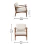 Plank Armchair in Teak Finish and Winter Sand Plank Armchair in Teak Finish and Winter Sand