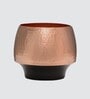 Metal Two Tone Small Table Planter Black