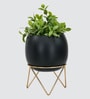 Metal Round Planter on Tripod Stand Large