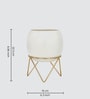 Metal Round Planter on Tripod Stand