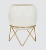 Metal Round Planter on Tripod Stand