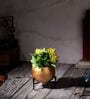 Gold Planter Stand Small Pot