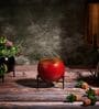 Red Planter Stand Small Pot