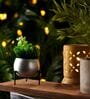 Silver Planter Stand Small Pot