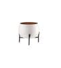 White Planter Stand Small Pot