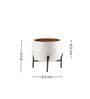 White Planter Stand Small Pot