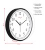 Plastic 12 Inch Wall Clock