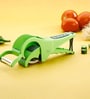 Plastic 2 in 1 Vegetable & Fruit Multi Cutter & Peeler (Green)