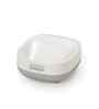 White & Grey Plastic 70511 Slim Compact Soap Dish with Drain