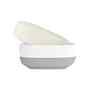 White & Grey Plastic 70511 Slim Compact Soap Dish with Drain