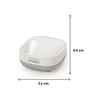 White & Grey Plastic 70511 Slim Compact Soap Dish with Drain