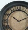 Plastic Analog Wall Clock In Black