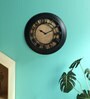 Plastic Analog Wall Clock In Black