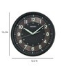 Black Dial Synthetic Wall Clock With Lumibrite Hands And Markers QXA628K