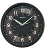 Black Dial Synthetic Wall Clock With Lumibrite Hands And Markers QXA628K