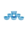 Varmora Plastic Bowl Set | Katori Set| Serving Bowl- 230 ml- Set of 6- Sky Blue