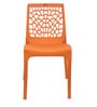 Plastic Chair in Orange Colour , (Set Of 2)