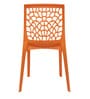 Plastic Chair in Orange Colour , (Set Of 2)