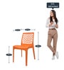 Plastic Chair in Orange Colour , (Set Of 2)