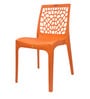 Plastic Chair in Orange Colour , (Set Of 2)